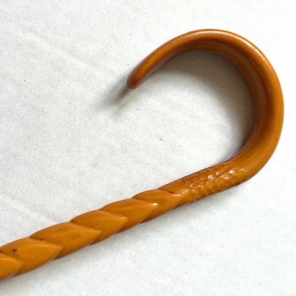 Vintage Umbrella Geo Pattern Bakelite Handle 60s 70s Mid Century Umbrella - Picture 8 of 8